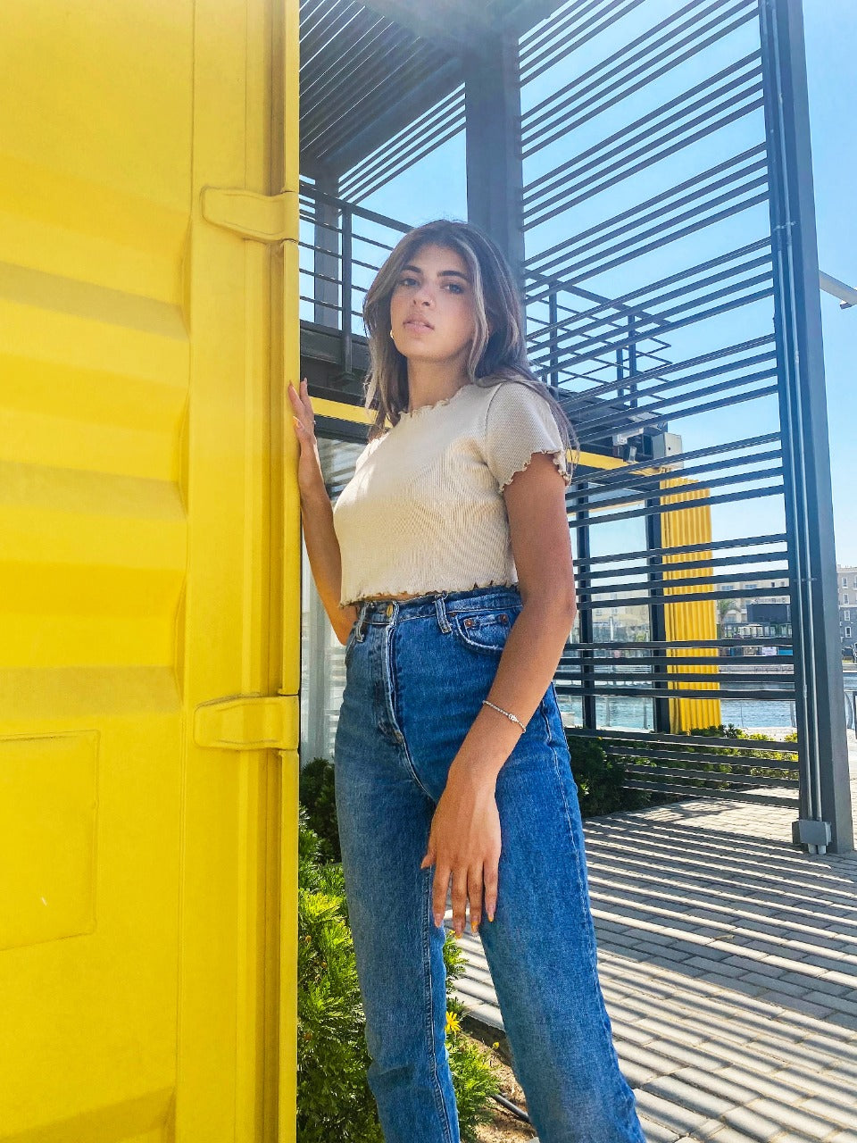 Crop Top Beige para Todos los Días