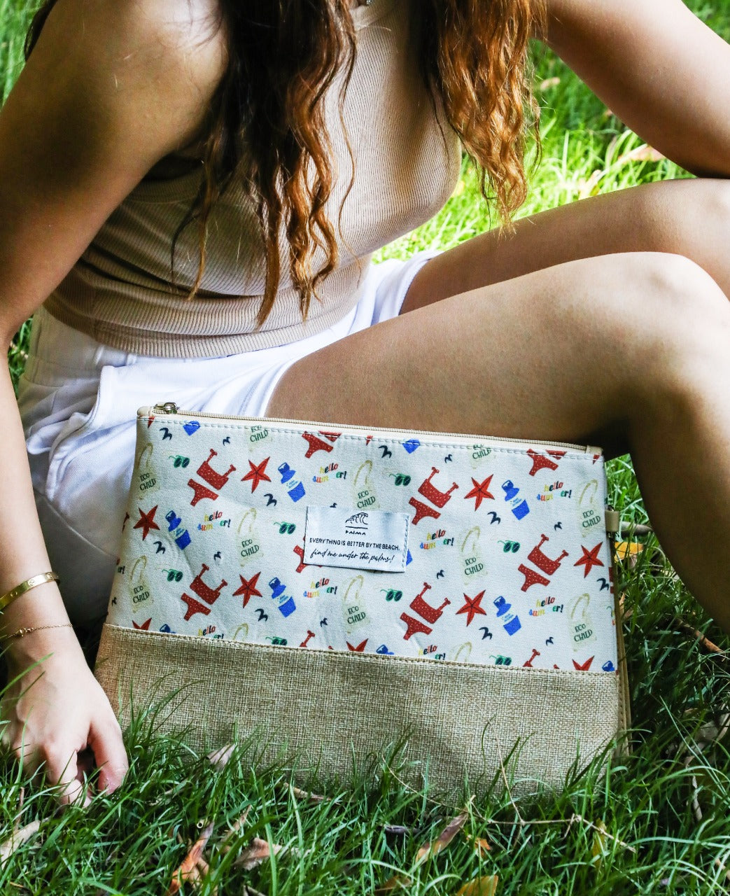 Summer Fiesta Pouch Off-White