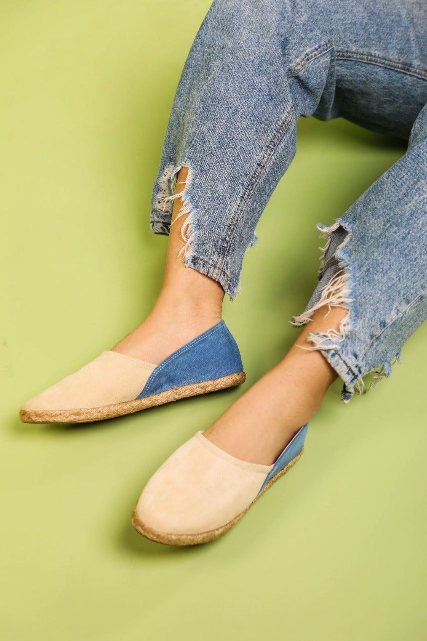 Alpargatas Duotone Beige X Azul