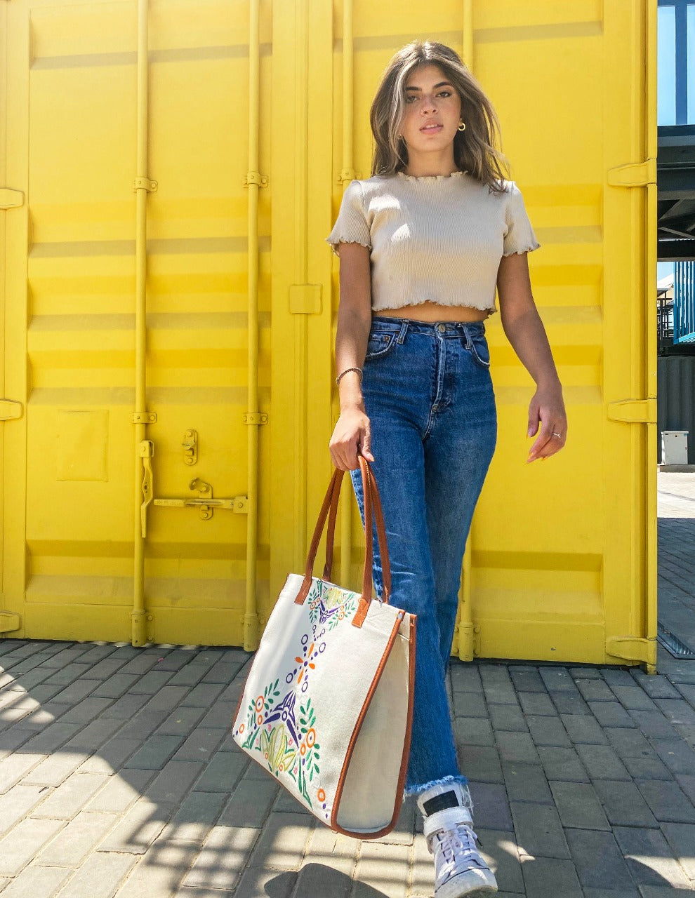 Crop Top Beige para Todos los Días
