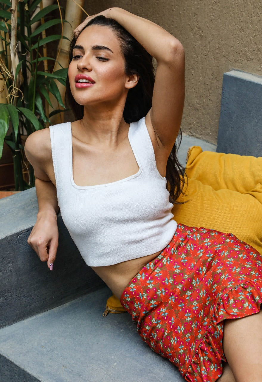 Ophelia Mini Skirt Red