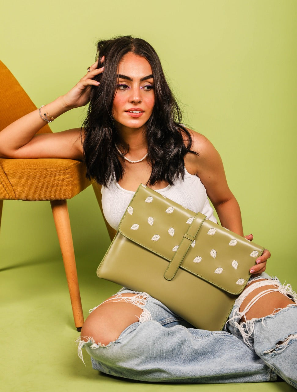 Funda para portátil Bohemia color pistacho