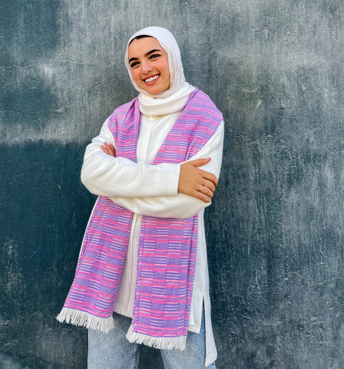 Airy Scarf Bright Pink