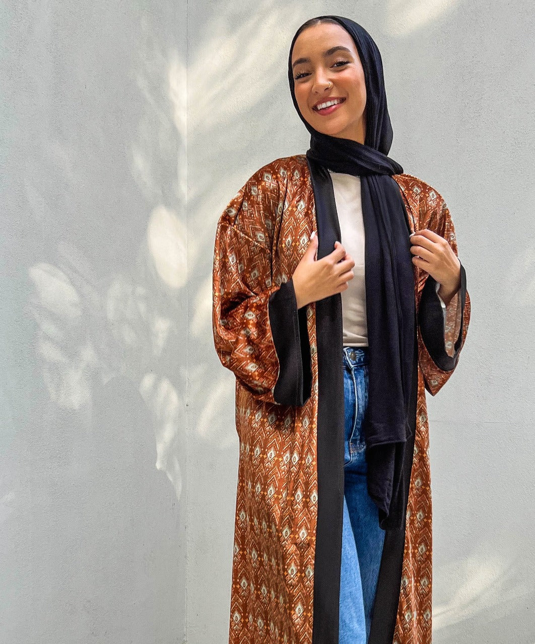 Kimono Havane con estampado de terciopelo