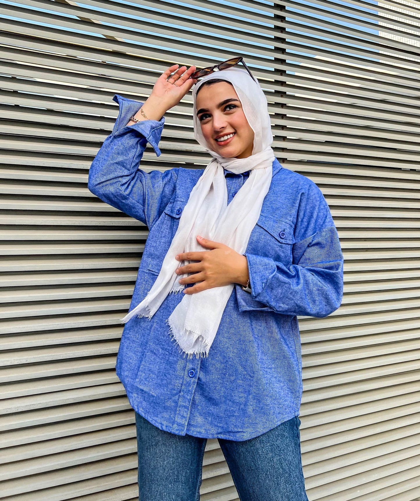 Camisa Básica Cálida Azul Bebé