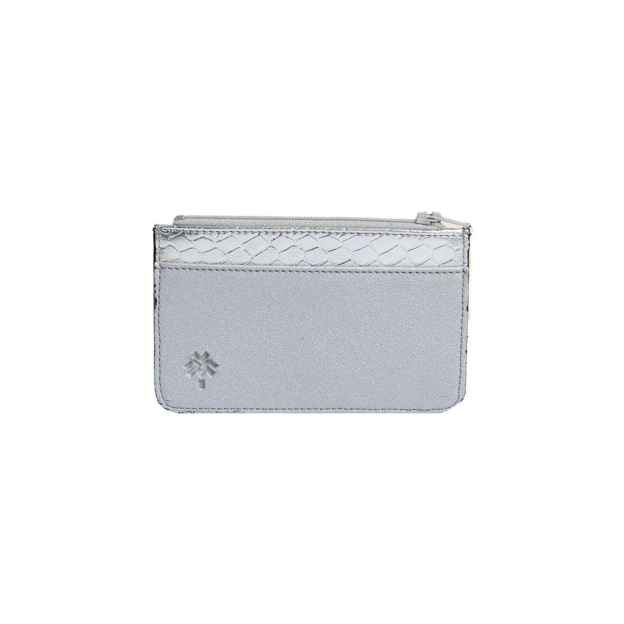 Porta-cartões Silver SnakeSkin