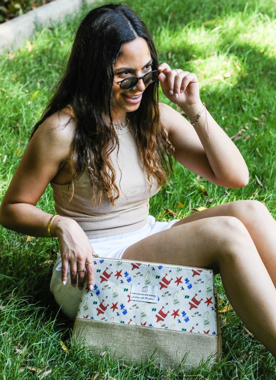 Summer Fiesta Pouch Off-White