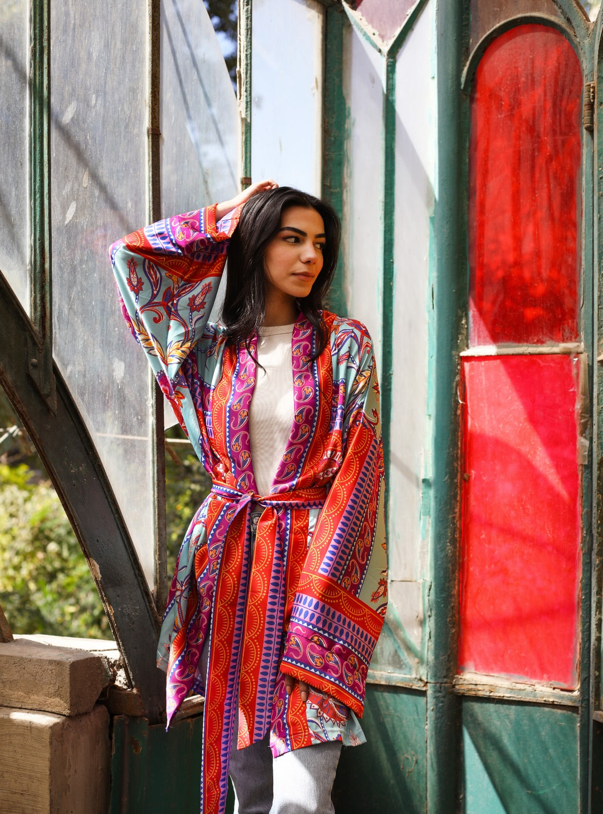 Kimono Pinnata en azul cielo