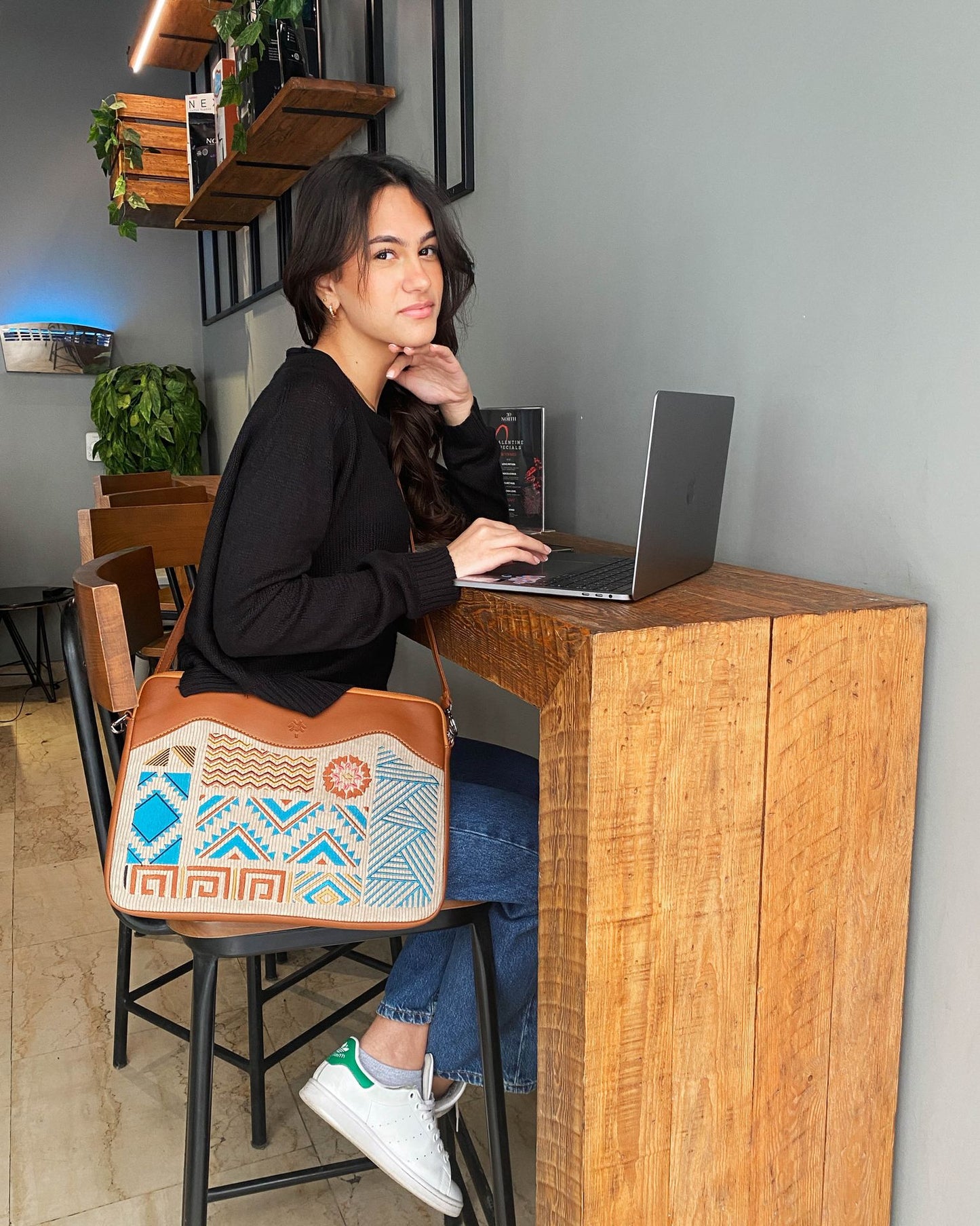 Geometric Laptop Sleeve Havane