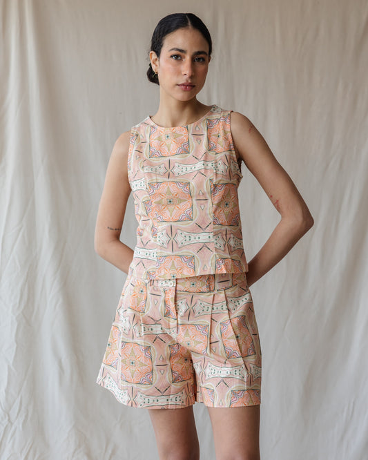 Rosette Tiles Linen Set