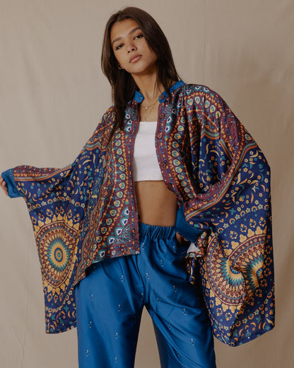 Oriental Cape Set Blu