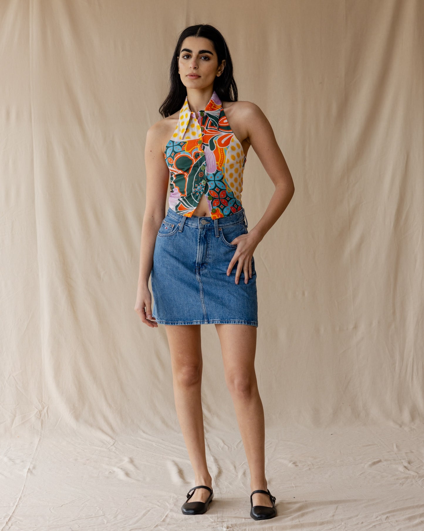 Camisa Patchwork Terra