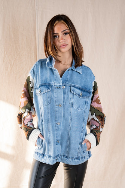 Giacca di jeans blu Kolaje