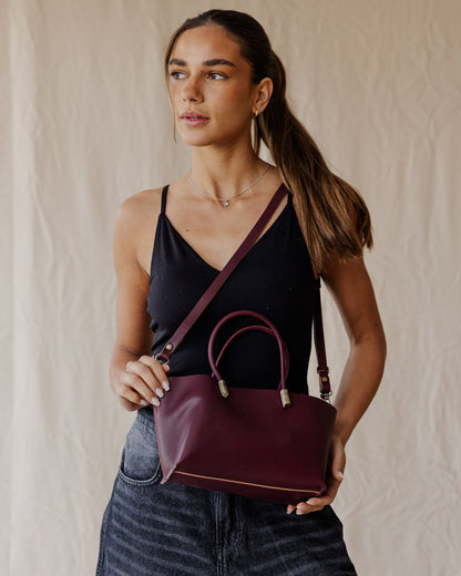 The Luce Genuine Bag In Burgundy
