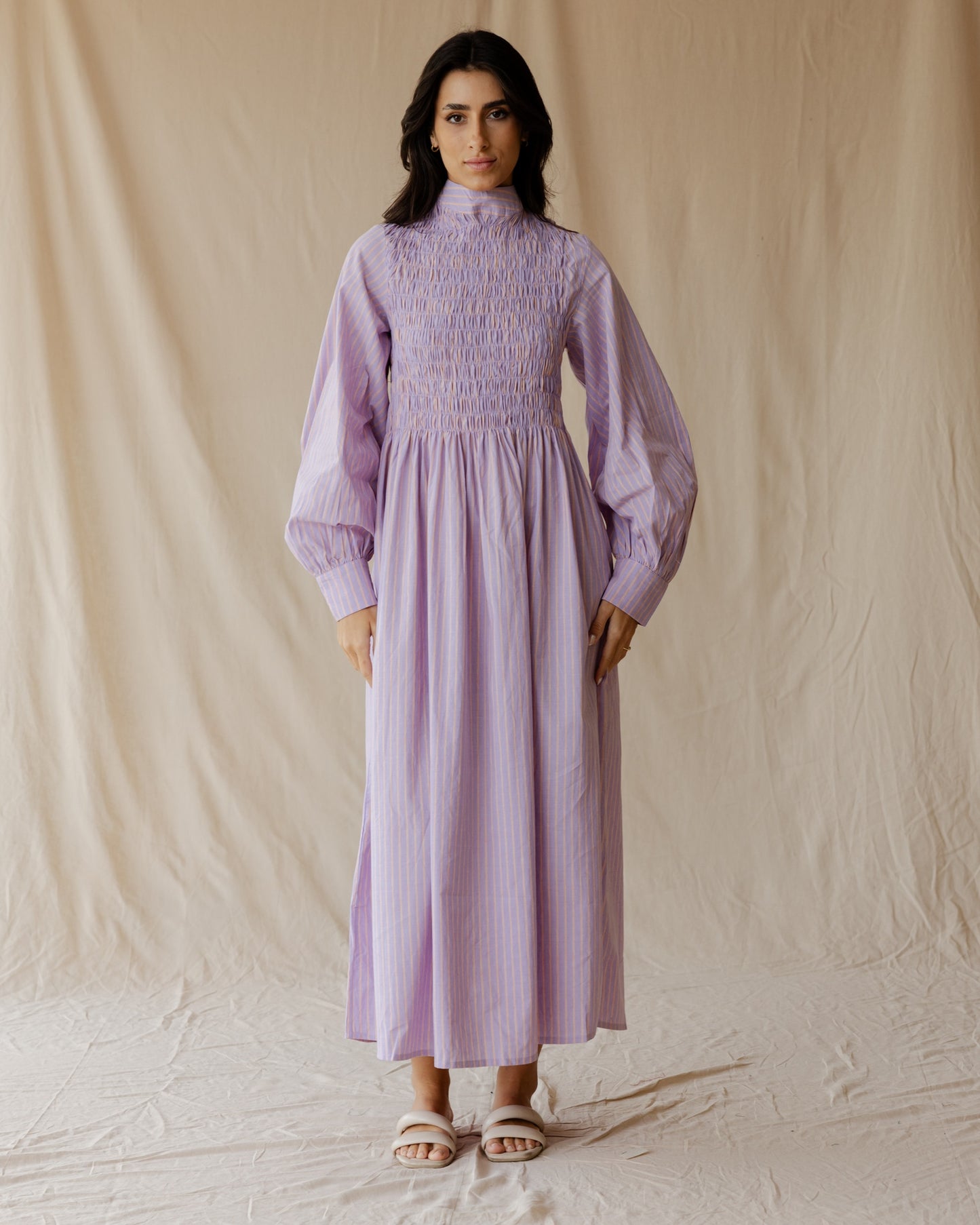 Ganni Purple Stripe Dress