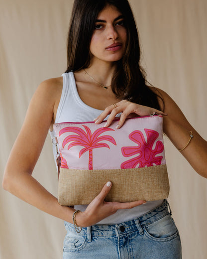 Borsa da spiaggia Pink Palms