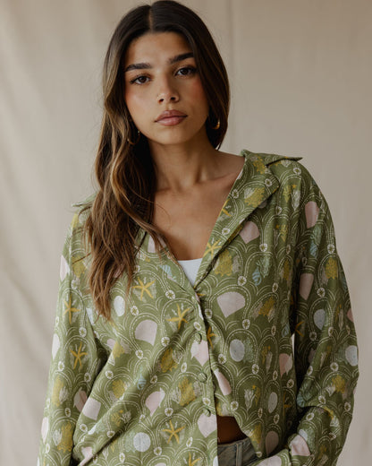 Seaside Garden Shirt Olive