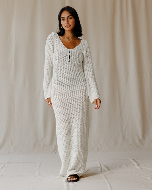 Robe en tricot blanc Veloura