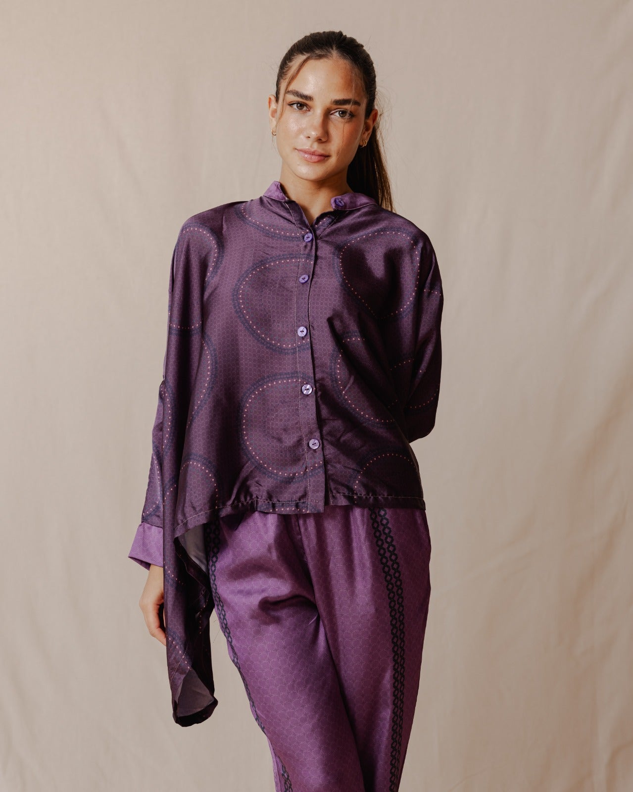 Líneas geométricas Cape Set Purple