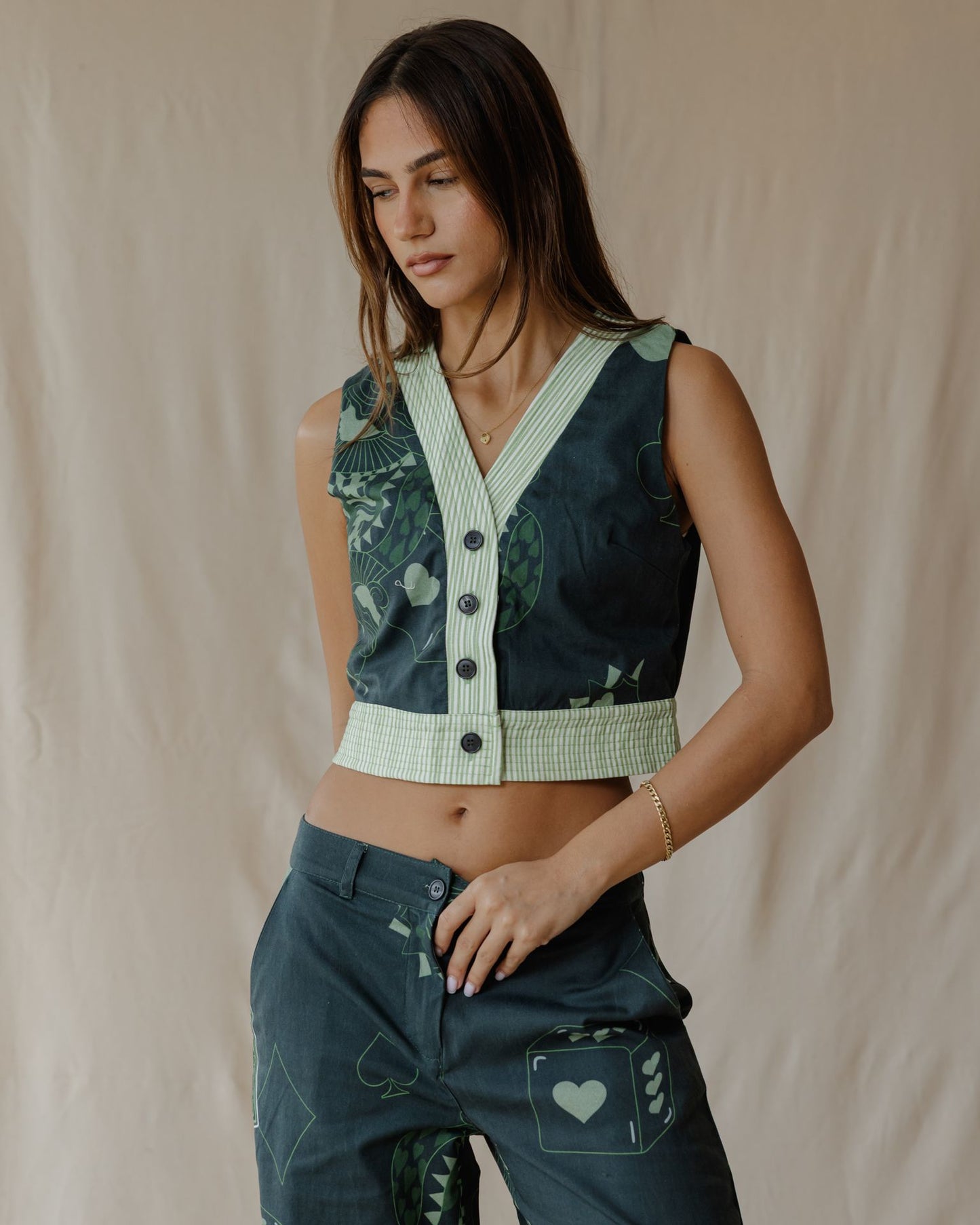 Hearts on Deck Olive Green Set