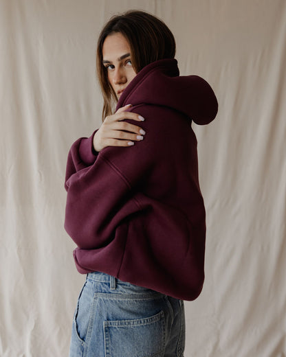 Sudadera con Capucha Palma Burdeos