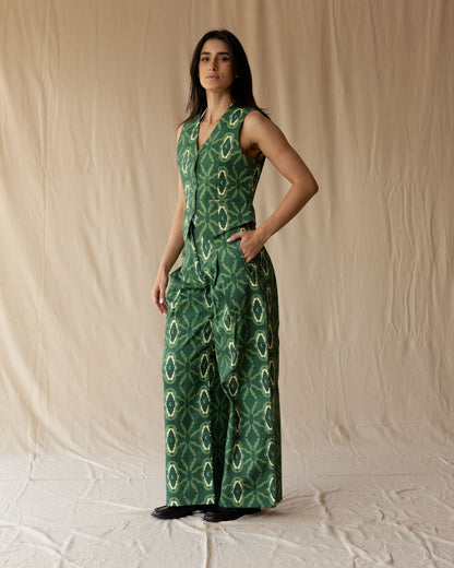 Moons Cotton Pants Green