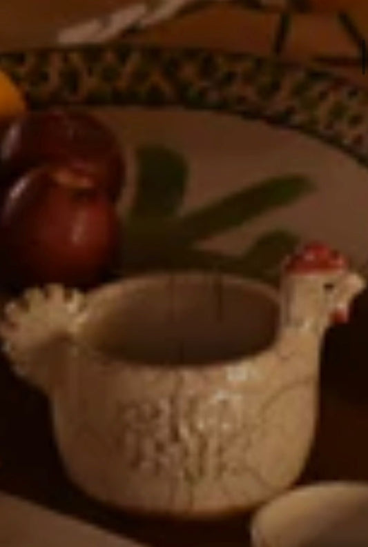 White Bowl in Chicken Shape