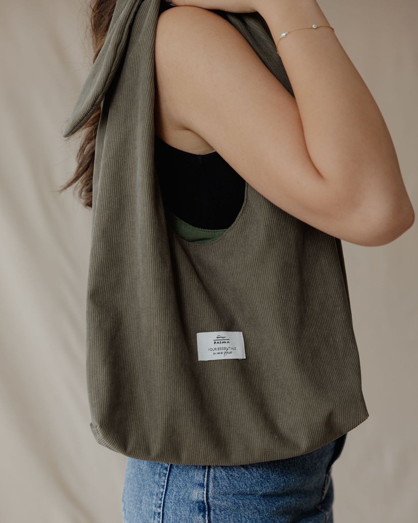 Vittoria Dark Olive Tote Bag