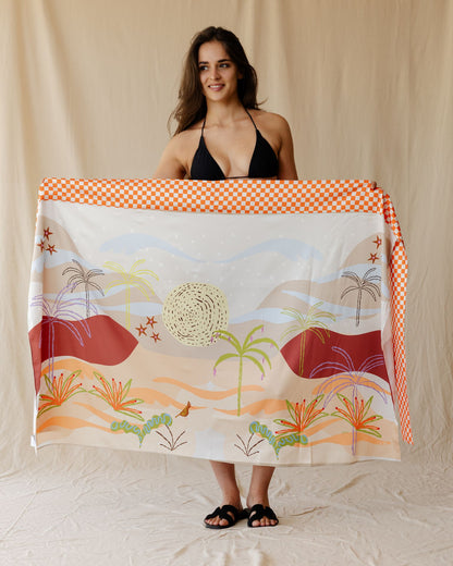 Peachy Dunes Sarong