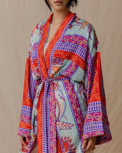 Kimono Pinnata en azul cielo