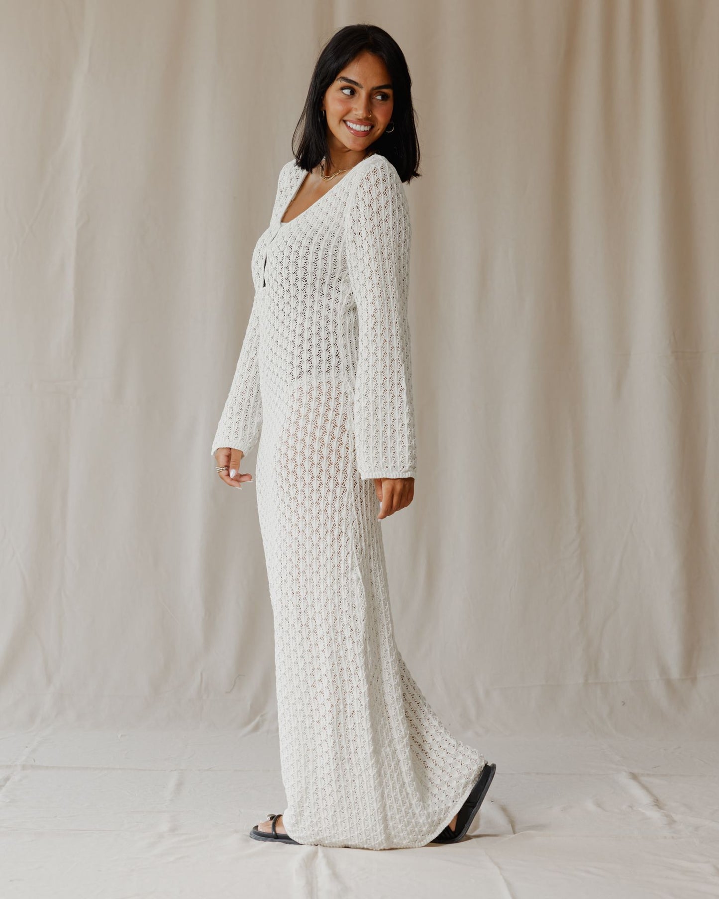Robe en tricot blanc Veloura