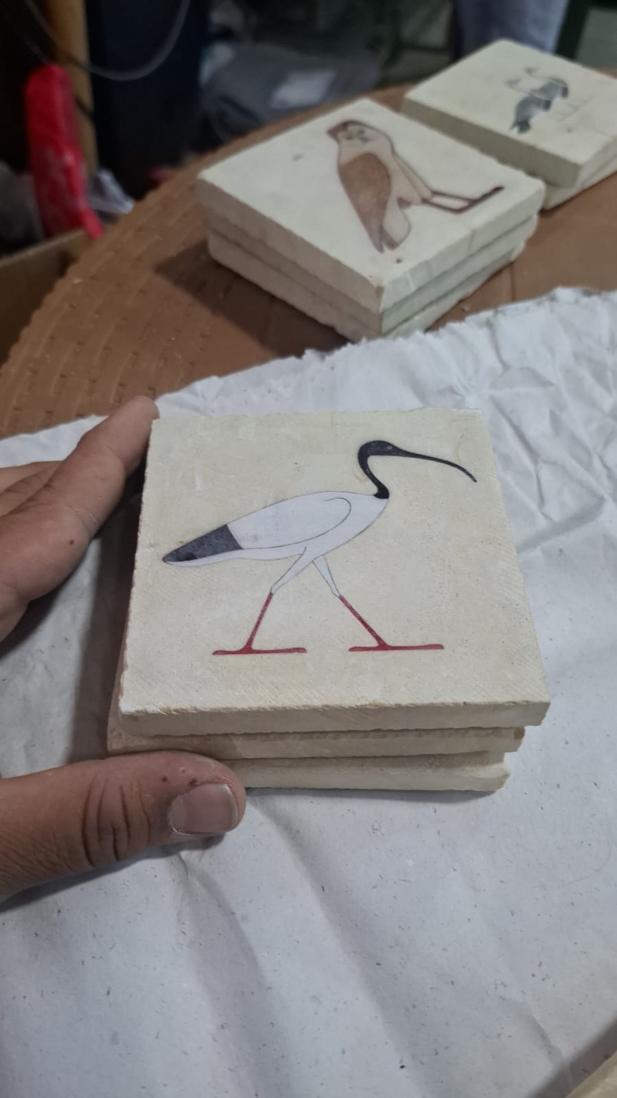 Ibis Bird Stone Coaster