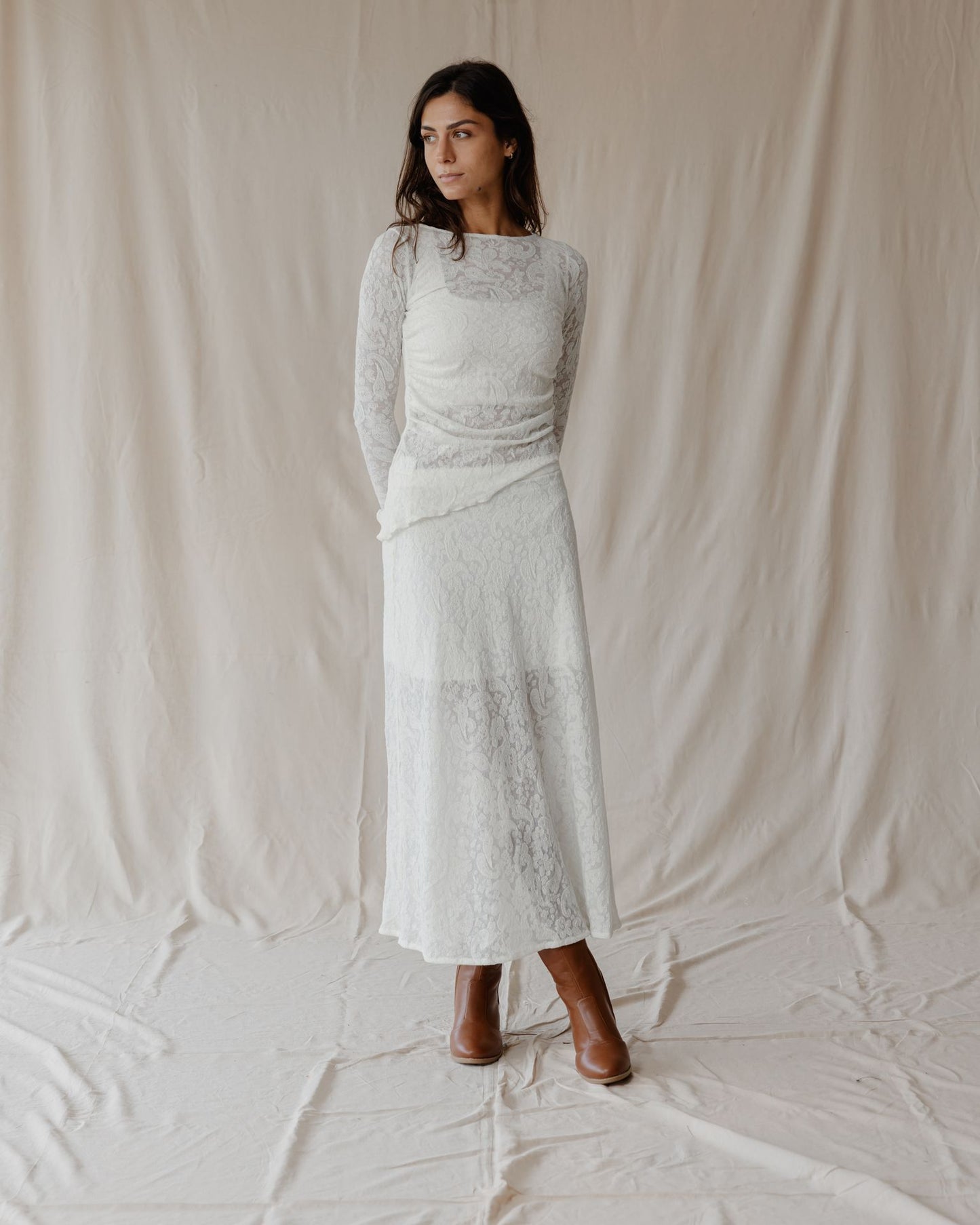 Top de Encaje Moonlight Marfil