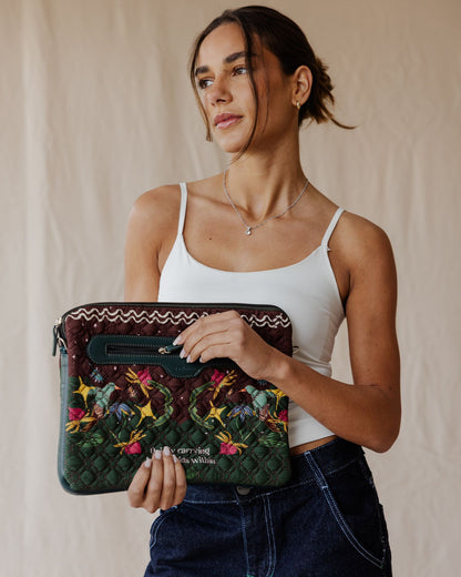 Loud Worlds In Dark Quilted Sleeve