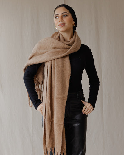Einfache Winter Schal Kamel