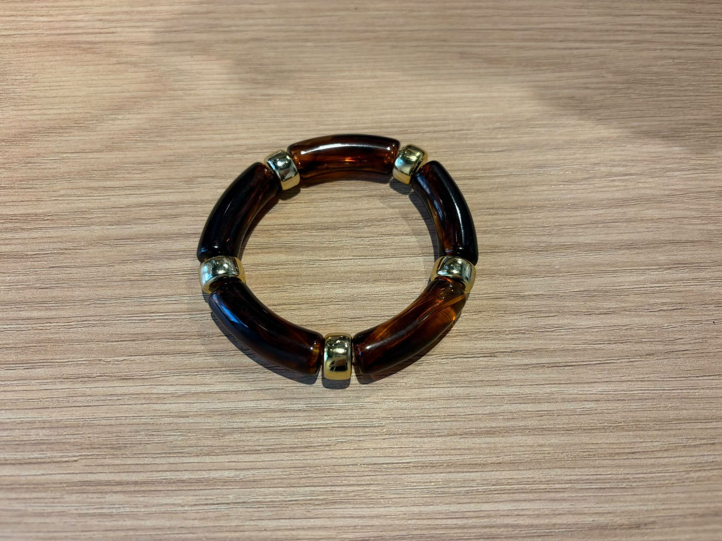 Small Studed Brown Bracelet