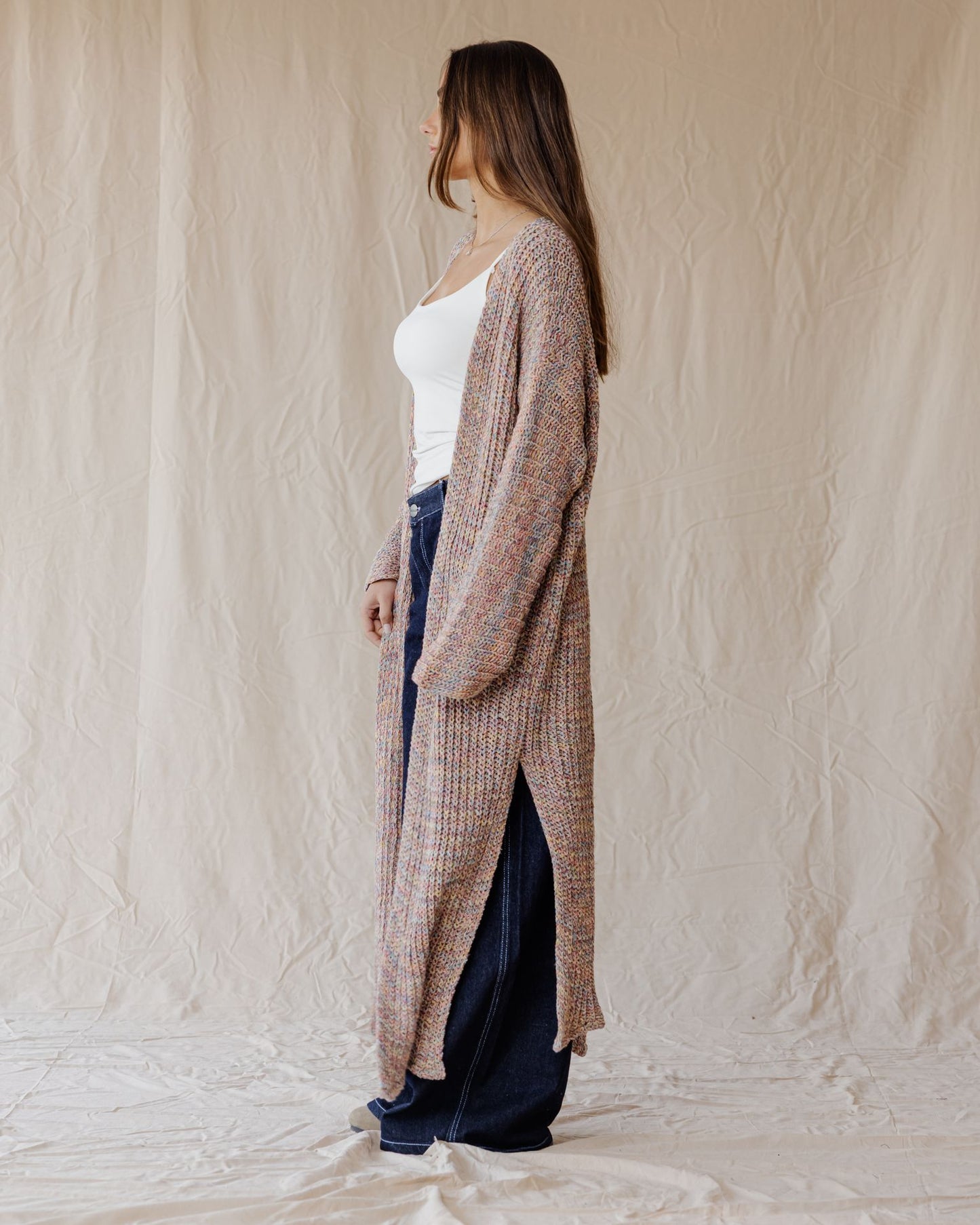 Cardigan Drift Rosa Polvoriento