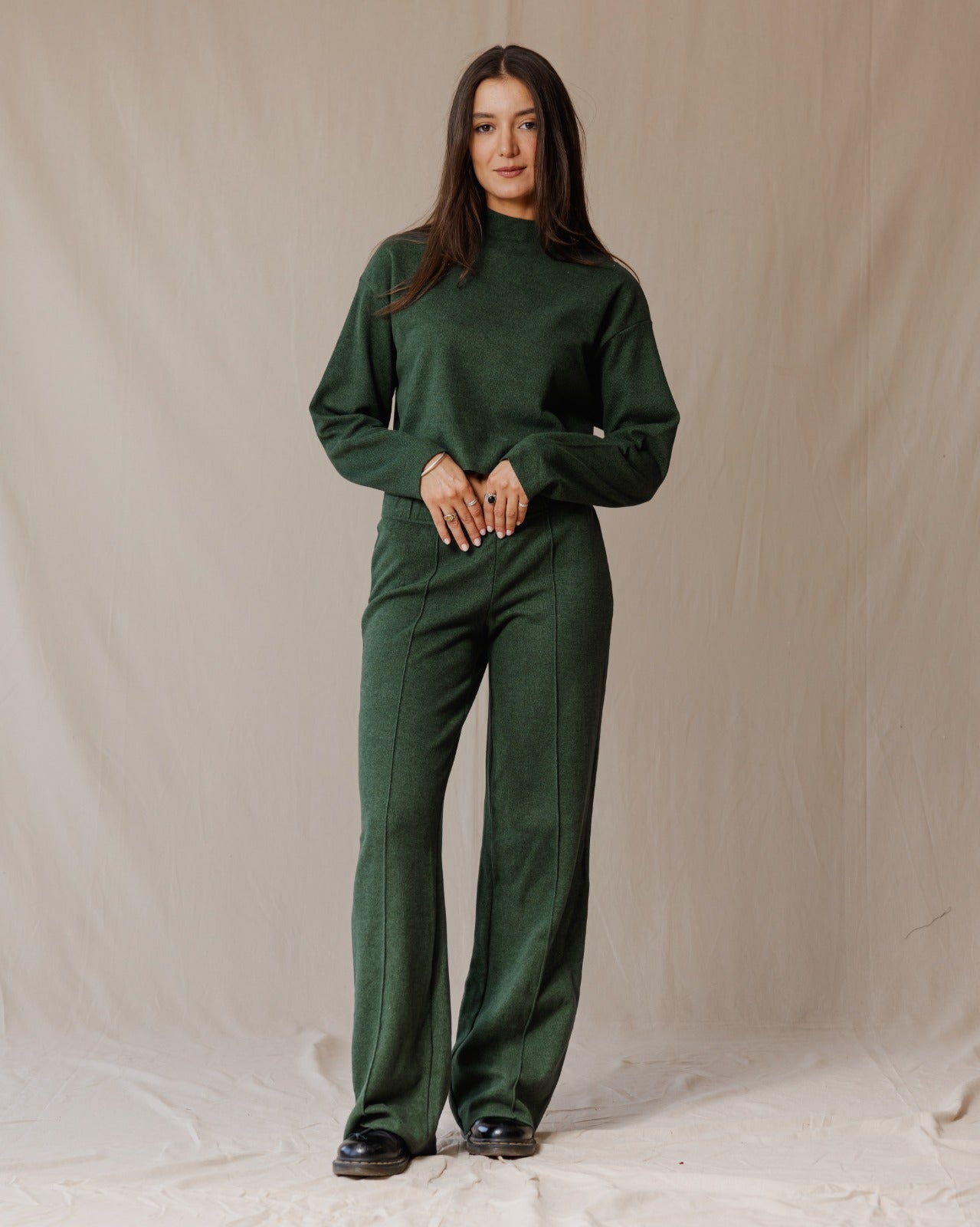 Completo Relaxed Cashmere Verde Oliva