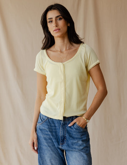 Belle Bow Yellow Top