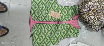 Flip & Bloom Reversible Vest in Green/Pink