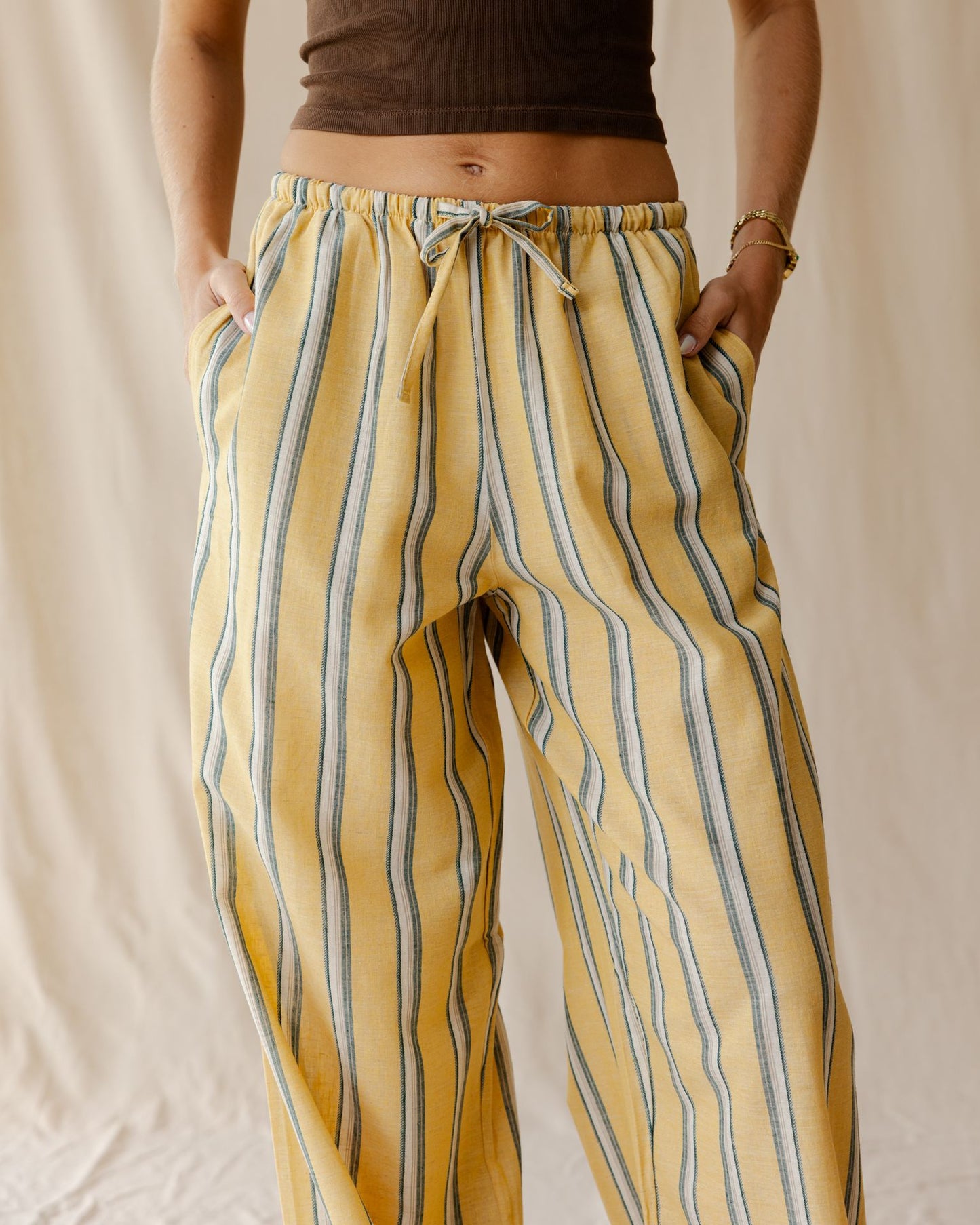 Pantalones de Lino Saffron Dune