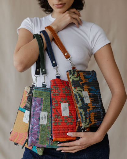 Pochette matelassée Camel Maze