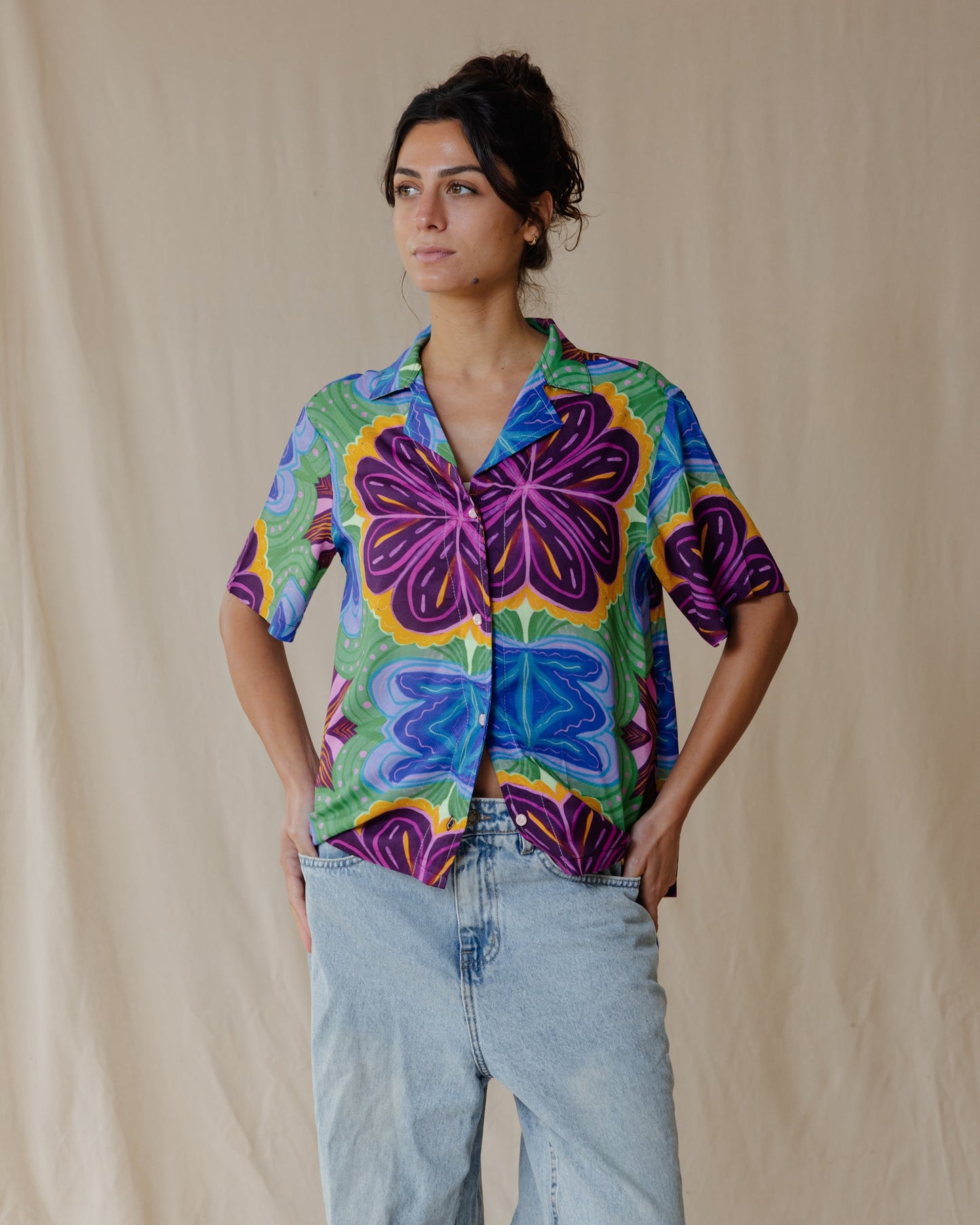 Camisa Flora Notes