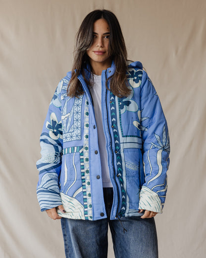 Cairo Breeze Quilted Jacket In Blue