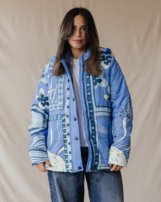 Cairo Breeze Quilted Jacket In Blue