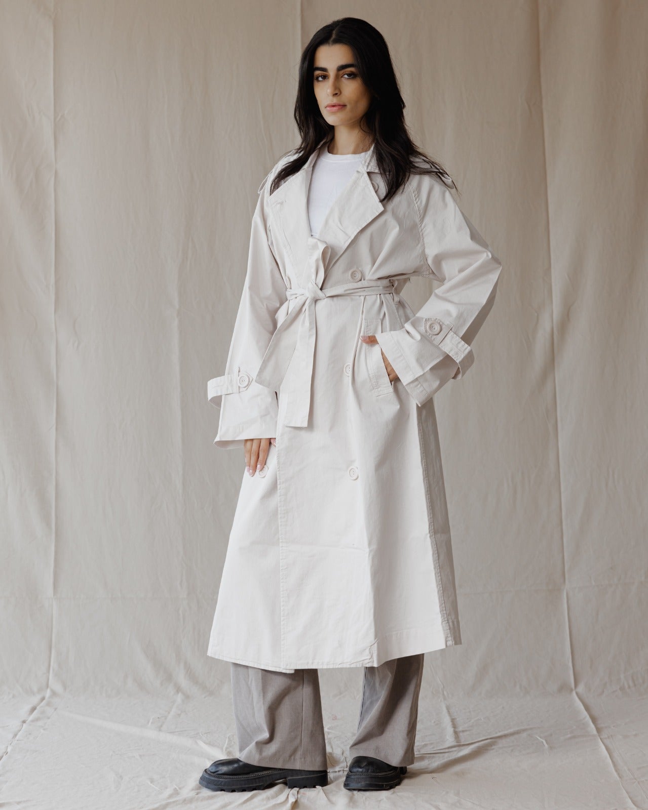 Trenchcoat Beige Relax Fit