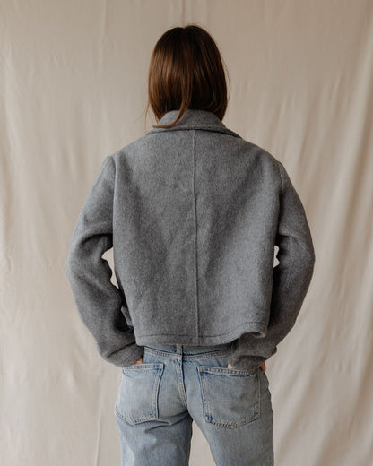 Grey Cropped Coat