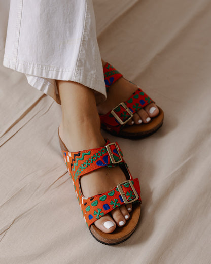 Sandali Boho Lines Hot Orange