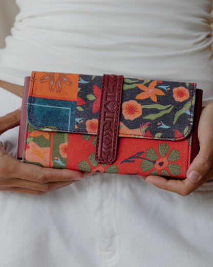 Red Blossoms In Red Purse