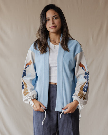 Chaqueta Shiraz Bloom en azul bebé